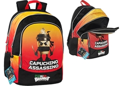BRAINROT ZAINO SCUOLA ORGANIZZATO CAPUCHINO
