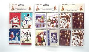 BIGLIETTINI CHIUDIPACCO NATALIZI SET 4 PEZZI