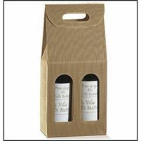 SCATOLA 2 BOTTIGLIE ONDA AVANA 180X90X385 ART.35903