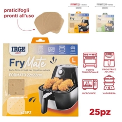 CARTA FORNO a fogli STESA X 25 anche x FRIGGITRICE ARIA  22X22CM