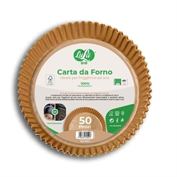 CARTA FORNO TONDA X 50(IDEALE PER FRIGGITRICE ARIA)20X4,5CM
