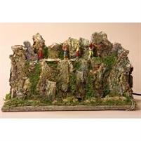 PRESEPE ROSSI PERSONAGGI CON MOVIMENTO PASTORI BASE CM.40X18