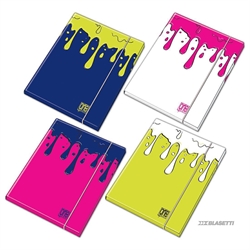 CARTELLE CON ELASTICO ONE COLOR PAINT A4 DORSO 1,2 FLUO