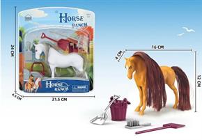 SET CAVALLO CON ACCESSORI HORSE RANCH (21.5X24)