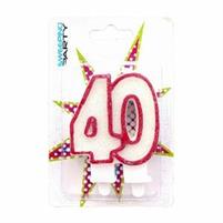 40 ANNI CANDELA GLITTERATA