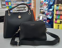 CAMPO MARZIO LOUISE CHIC HANDBAG BLACK DUE IN UNA
