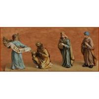PRESEPE ROSSI CM.10 PERSONAGGI RE MAGI+ANGELO SET 4 PEZZI