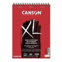 BLOCCO CANSON OLIO & ACRILICO A4 21X29 30 FOGLI 290G.
