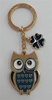 CAMPO MARZIO KEYCHAIN OWL PETROL GREEN