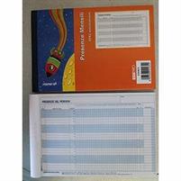 REGISTRO PRESENZE MENSILI 15X23 2 COPIE 50FF