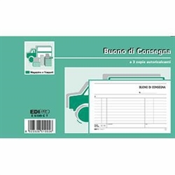 BLOCCO BUONI DI CONSEGNA 3 COPIE 9,9X17 33FF AUTORICALCANTE
