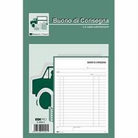 BLOCCO BUONI DI CONSEGNA 2 COPIE 23X15 50FF AUTORICALCANTE