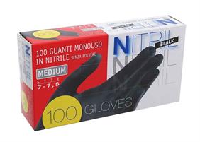 GUANTI IN NITRILE NERI da 100 PEZZI MIS.TG M -ICO