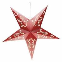 LUCI VETRINA STELLA SOSPESA ROSSA D.60 CM.-USO INTERNO-