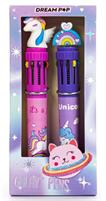 DREAM POP UNICORNO SET 2 PENNE MULTICOLORE IN ASTUCCIO