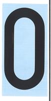 CARATTERE ADESIVO RH T H.80 NERO 0