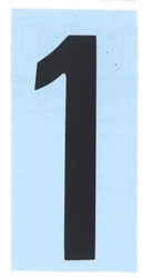 CARATTERE ADESIVO RH T H.80 NERO 1