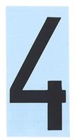 CARATTERE ADESIVO RH T H.80 NERO 4