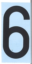 CARATTERE ADESIVO RH T H.80 NERO 6