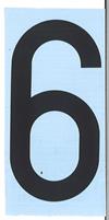 CARATTERE ADESIVO RH T H.80 NERO 6
