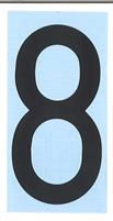 CARATTERE ADESIVO RH T H.80 NERO 8