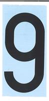 CARATTERE ADESIVO RH T H.80 NERO 9