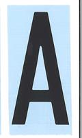 CARATTERE ADESIVO RH T H.80 NERO A