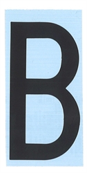 CARATTERE ADESIVO RH T H.80 NERO B