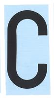 CARATTERE ADESIVO RH T H.80 NERO C