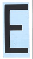 CARATTERE ADESIVO RH T H.80 NERO E