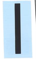 CARATTERE ADESIVO RH T H.80 NERO I