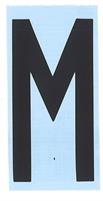 CARATTERE ADESIVO RH T H.80 NERO M