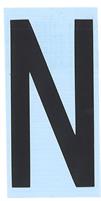 CARATTERE ADESIVO RH T H.80 NERO N