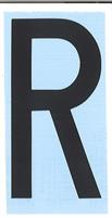 CARATTERE ADESIVO RH T H.80 NERO R