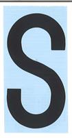 CARATTERE ADESIVO RH T H.80 NERO S
