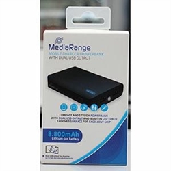 CARICATORE POWERBANK 8800 MAH CON DUAL USB-MEDIARANGE