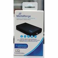 CARICATORE POWERBANK 8800 MAH CON DUAL USB-MEDIARANGE