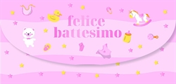 BIGLIETTINI BATTESIMO PORTASOLDI ROSA