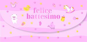 BIGLIETTINI BATTESIMO PORTASOLDI ROSA