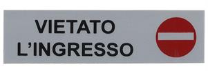 ETICHETTE SYM VIETATO L'INGRESSO N.  980