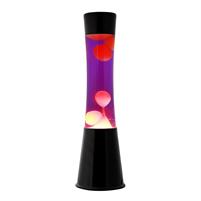 iTOTAL -LAMPADA LAVA 40CM BASE NERA, LIQUIDO VIOLA/CERA G