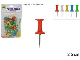 PUNTINE SPILLI CARTOGRAFICHE COLORATE  X100