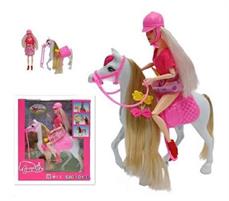 BIMBA CON CAVALLO E ACCESSORI