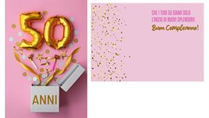 BIGLIETTINI 50 ANNI 11,5X16-LINEA MILLEFORME
