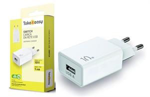 TELEFONIA TAKE IT EASY SWITCH - CARICA DA RETE 1 USB-A 10W -