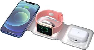 RICARICA USB CON BASE PIEGHEVOLE 3 IN 1