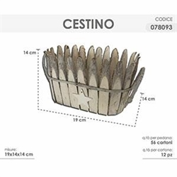 CESTINO IN LEGNO 19X14X14CM