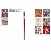 CARTA REGALO ROTOLO NATALIZIA 60GR 70X300CM ASS. YS14J