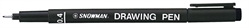 PENNE SNOWMAN DRAWING PEN 0,4 NERE