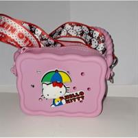 HELLO KITTY MINI BORSA SILICONE CON TRACOLLA ROSA/R